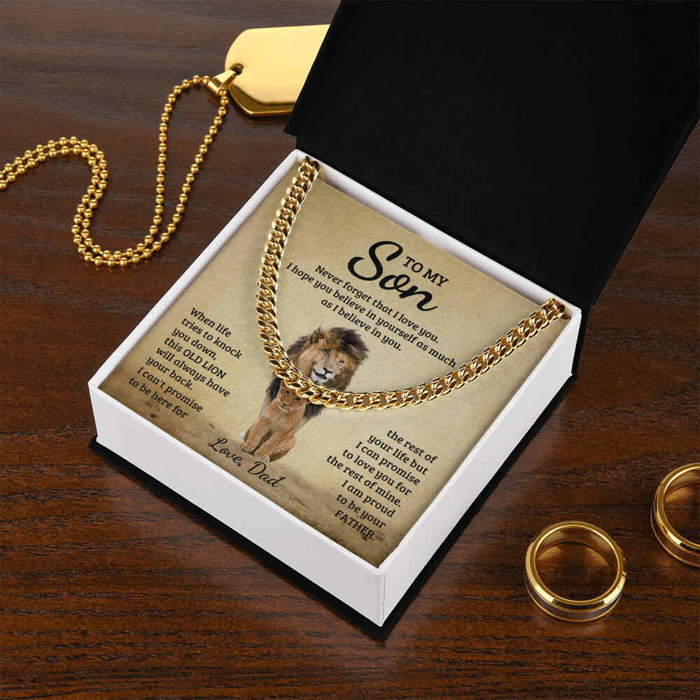 To My Son, Never Forget That I Love You - Cuban Chain