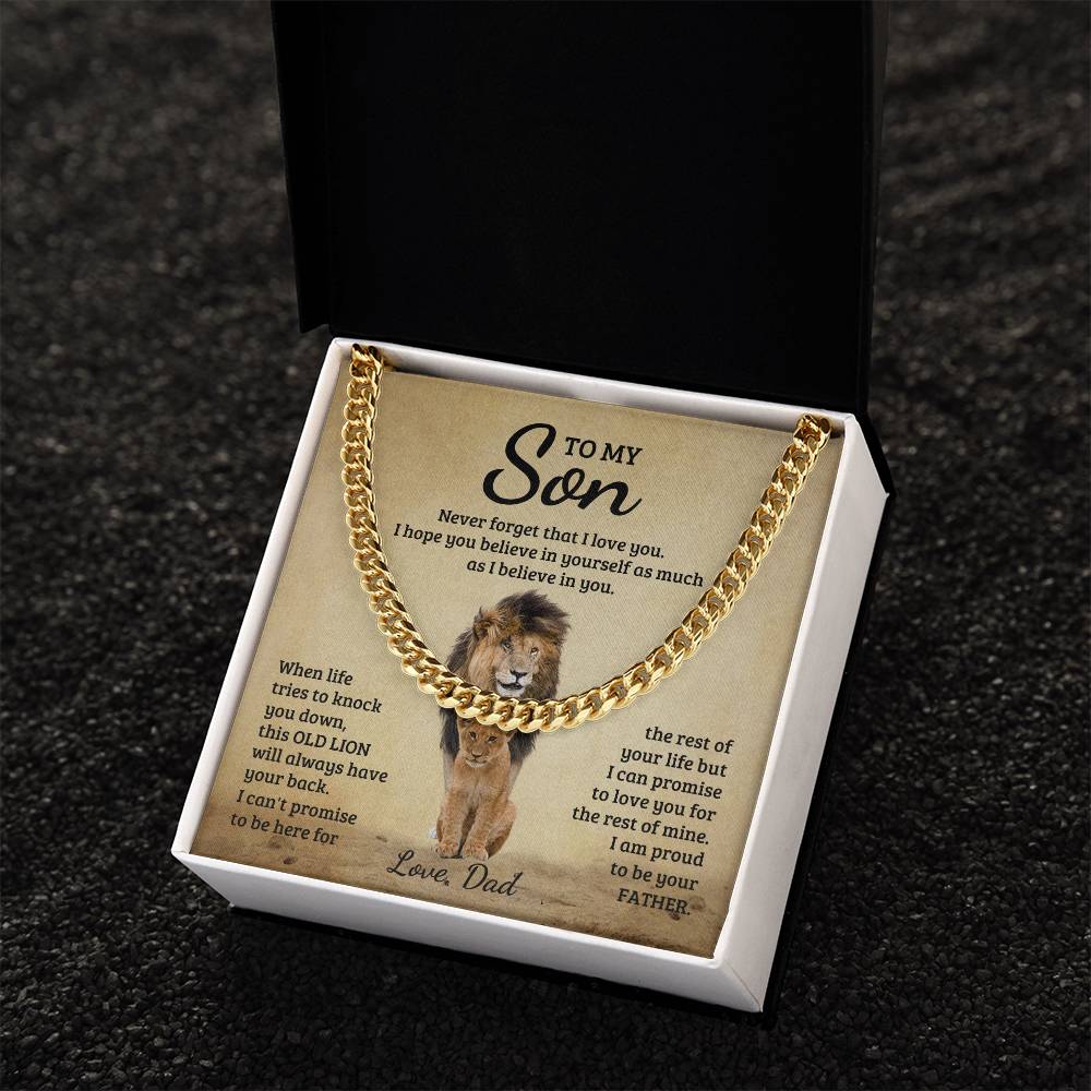 To My Son, Never Forget That I Love You - Cuban Chain