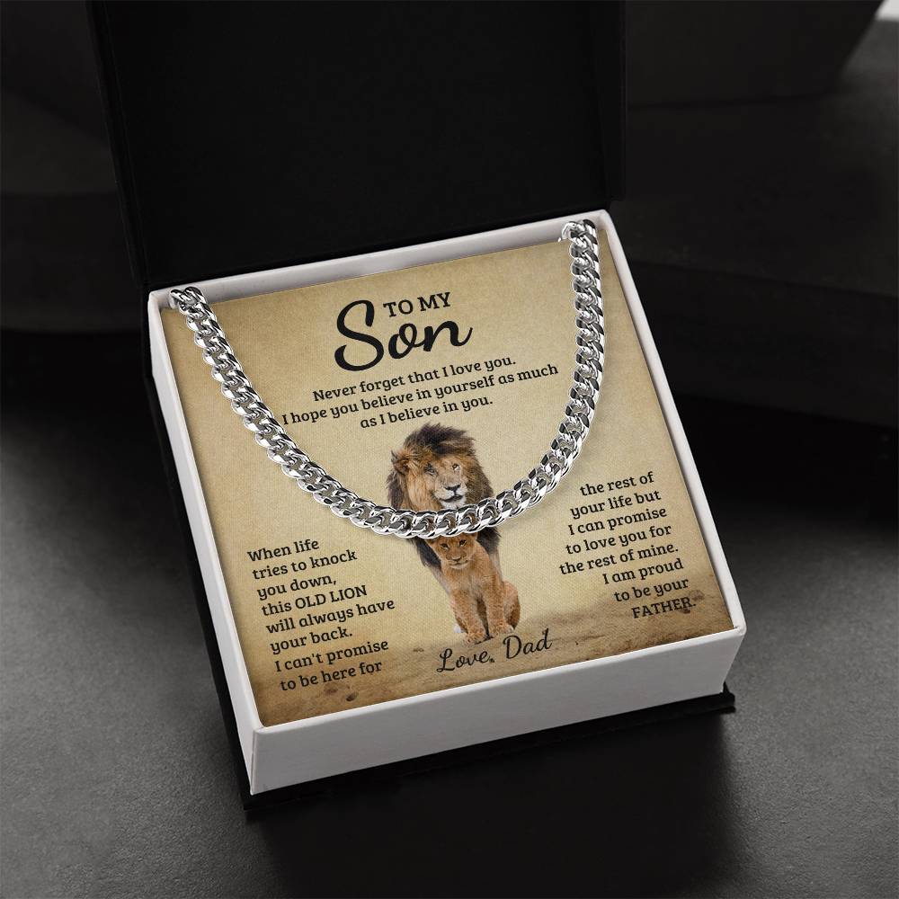 To My Son, Never Forget That I Love You - Cuban Chain