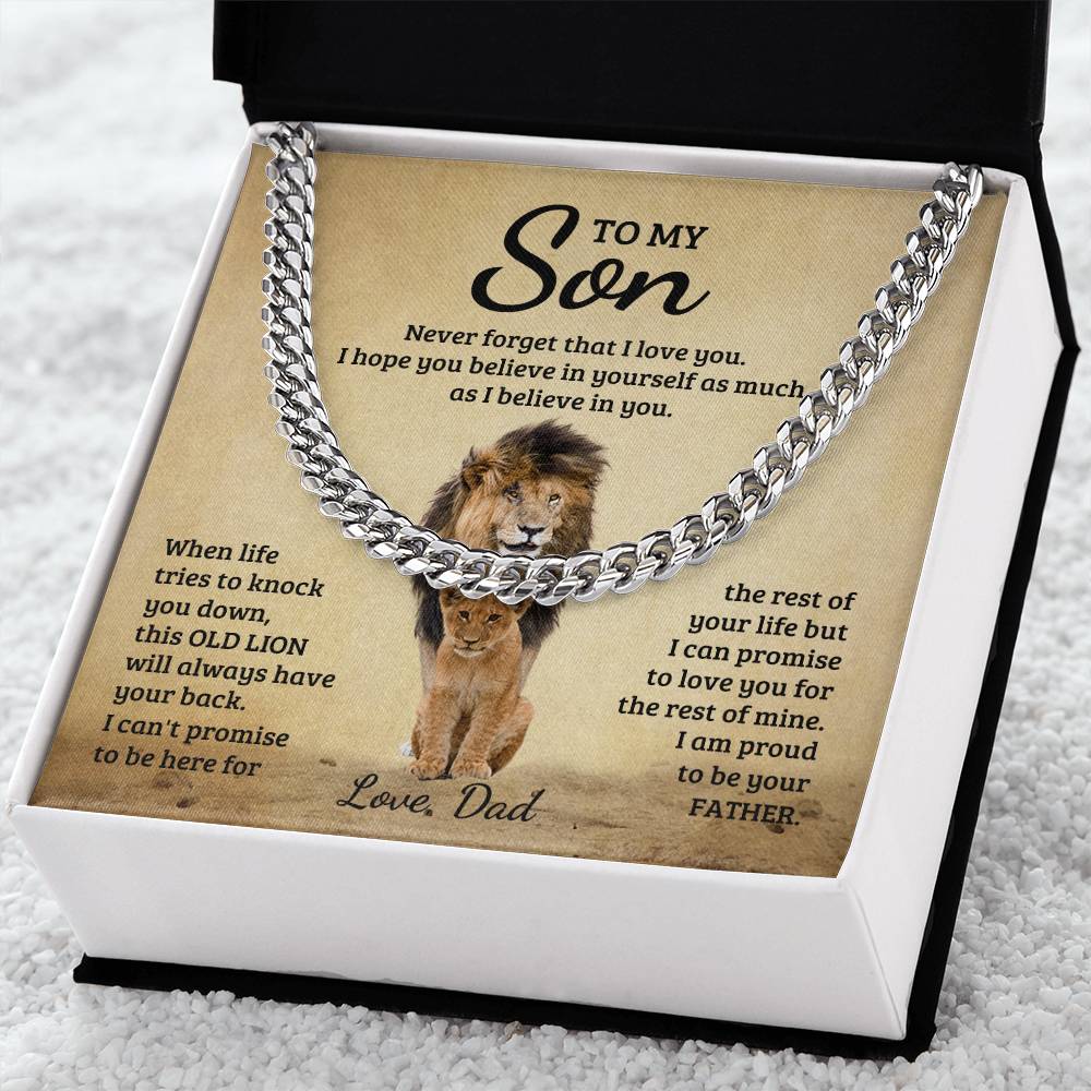 To My Son, Never Forget That I Love You - Cuban Chain