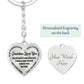 To My Granddaughter, Always Remember That Grandma Loves You - Heart Keychain