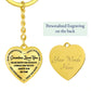 To My Granddaughter, Always Remember That Grandma Loves You - Heart Keychain