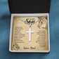 To My Son, This Old Lion Will Always Have Your Back - Cross Necklace