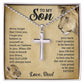 To My Son, This Old Lion Will Always Have Your Back - Cross Necklace