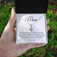 To My Mom, I Can Never Say Thank You Enough - Petite Ribbon Necklace
