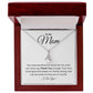 To My Mom, I Can Never Say Thank You Enough - Petite Ribbon Necklace